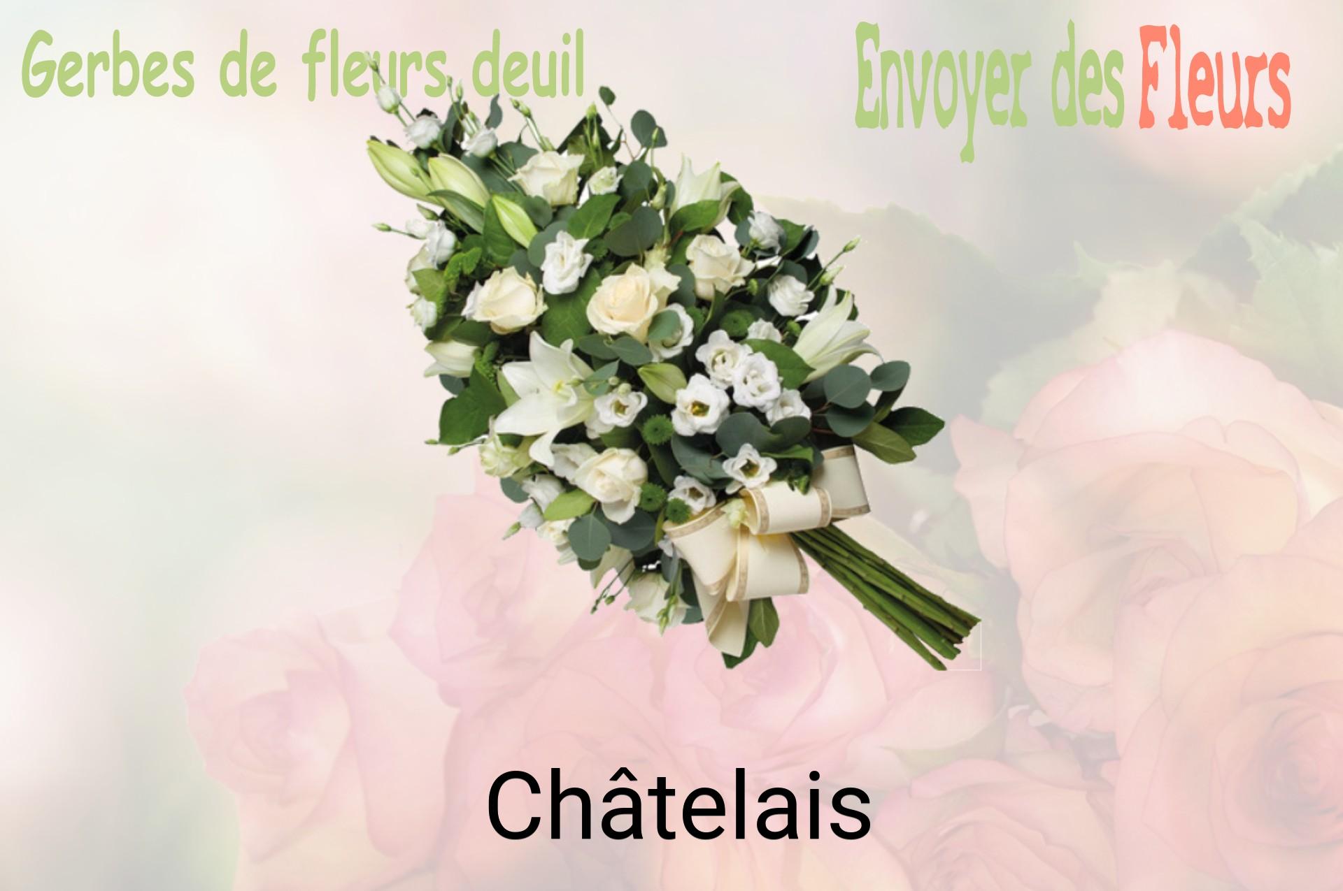 Gerbe de fleurs de deuil livrée à Châtelais
